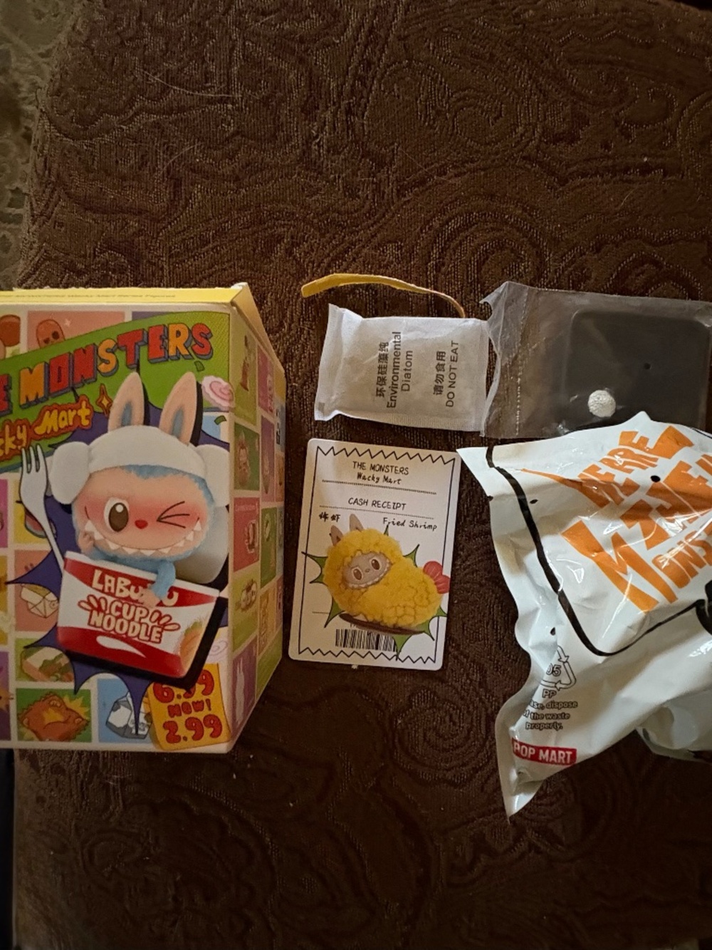 AUTHENTIC, BRAND NEW & UNOPENED Labubu From The WACKY MART Series, "Fried Shrimp